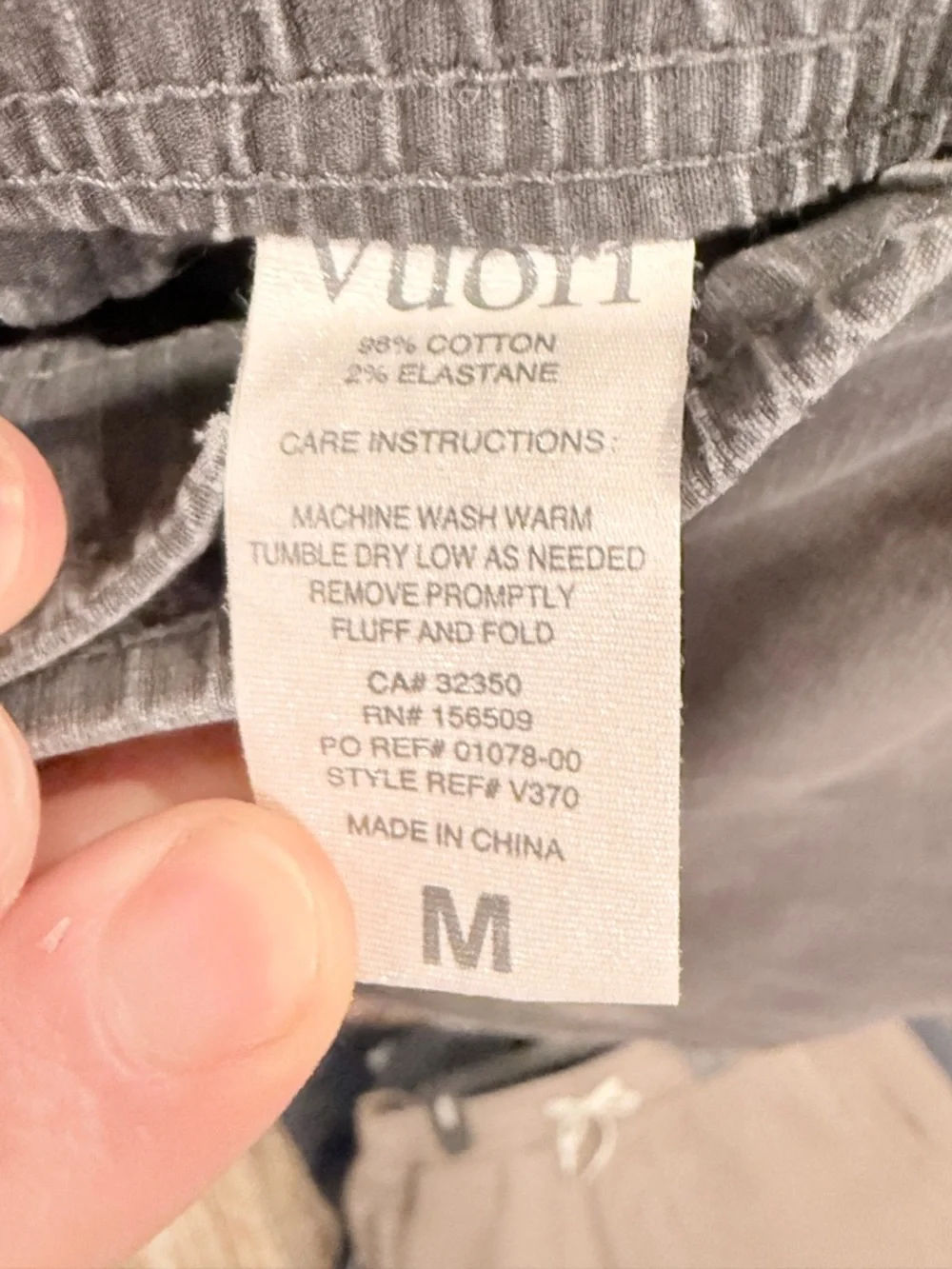 Vuori Men's Drawstring Ripstop Shorts in Light Gray Med - Picture 4 of 4
